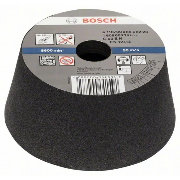 Чашечный шлифкруг конусный по камню/бетону 90 мм, 110 мм, 55 мм, 60 Bosch 1608600241