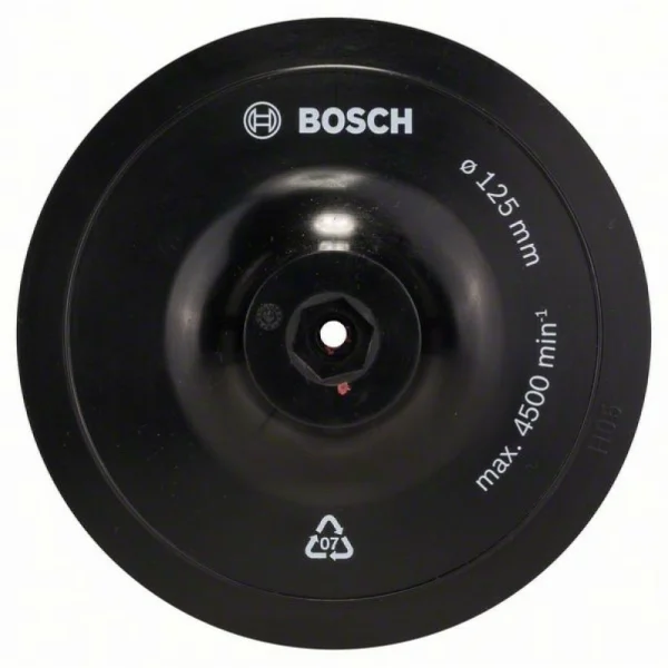 Опорная тарелка на липучке 125 мм, 8 мм Bosch 1609200154