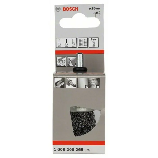 Кистевидная щетка 25 мм, 0,3 мм Bosch 1609200269 — изображение 2