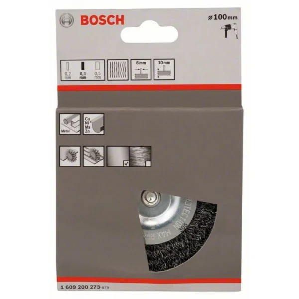 Кольцевая щетка 100 мм, 0,3 мм, 10 мм Bosch 1609200273 — изображение 2