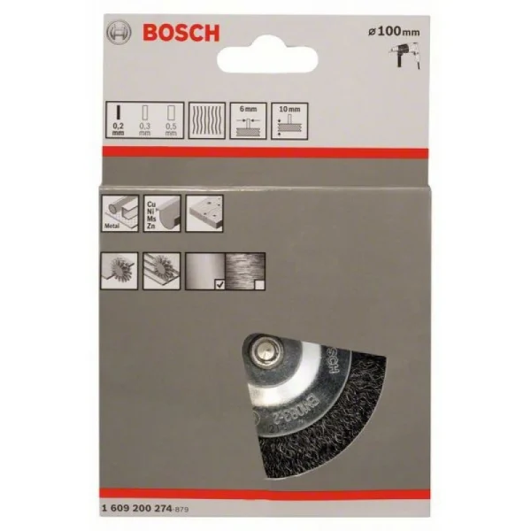 Кольцевая щетка 100 мм, 0,2 мм, 10 мм Bosch 1609200274 — изображение 2