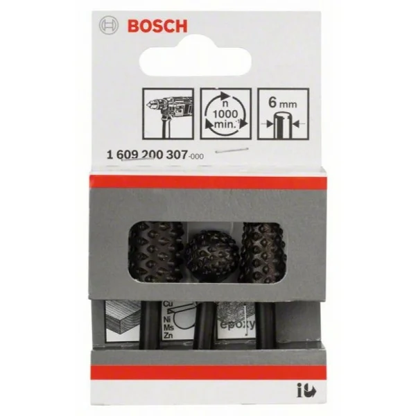 Набор из 3 ручных фрез 6 мм, 16; 16; 16-7 мм Bosch 1609200307 — изображение 2