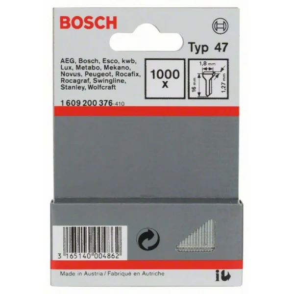 Гвозди тип 47 1,8x1,27x16 мм Bosch 1609200376 — изображение 2