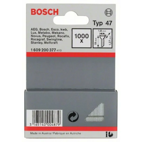 Гвозди тип 47 1,8x1,27x19 мм Bosch 1609200377 — изображение 2