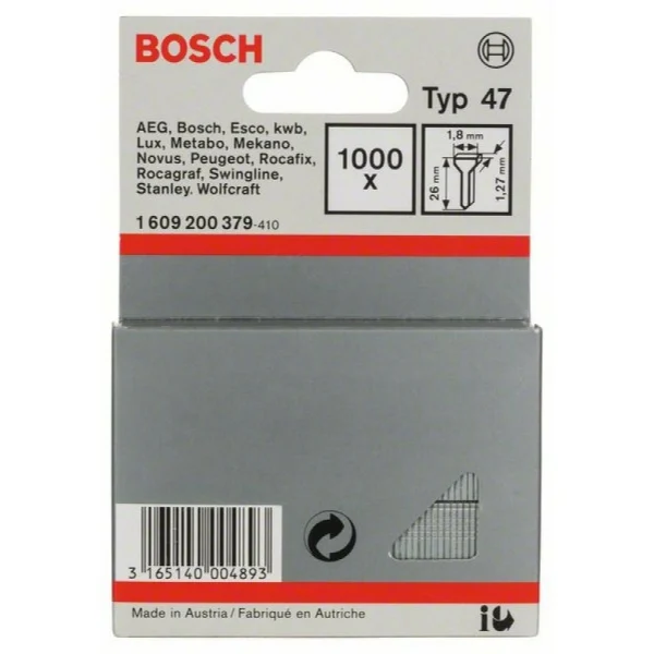Гвозди тип 47 1,8x1,27x26 мм Bosch 1609200379 — изображение 2
