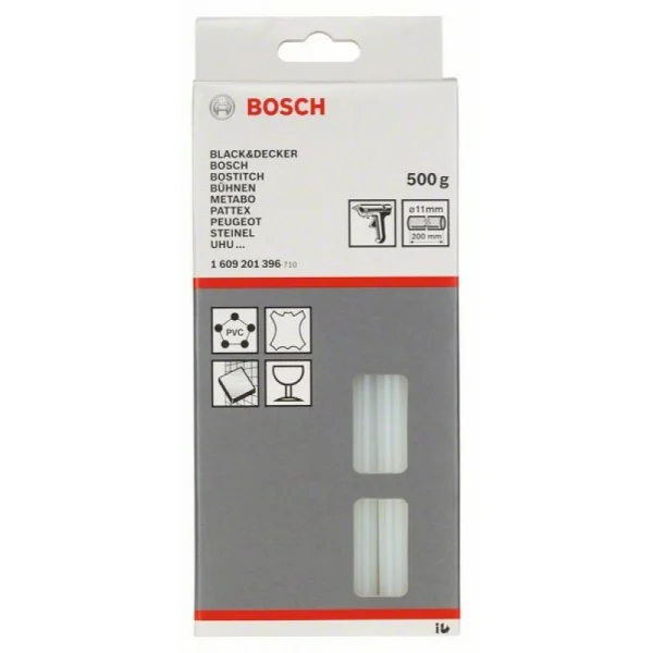 Клеевые стержни 11x200 мм, 500 г Bosch 1609201396 — изображение 2