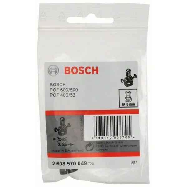 Цанговый патрон без зажимной гайки 8 мм Bosch 2608570049 — изображение 2