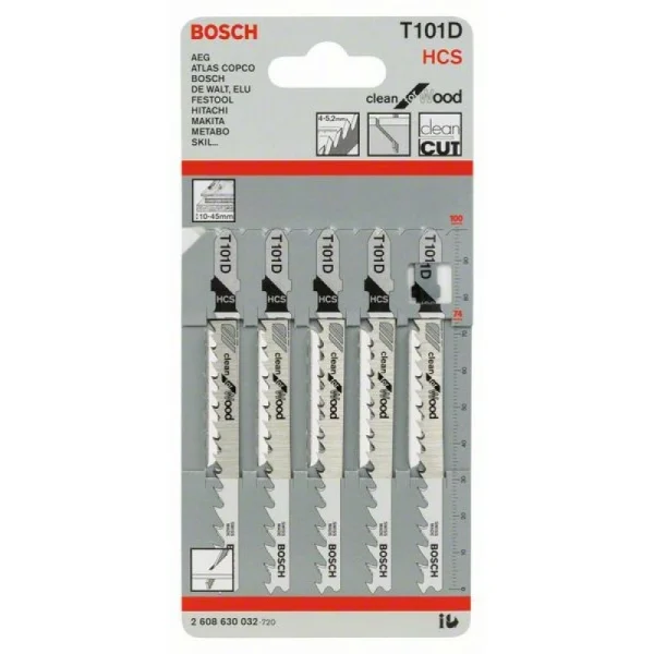 Пильное полотно T 101 D Clean for Wood Bosch 2608630032 — изображение 2