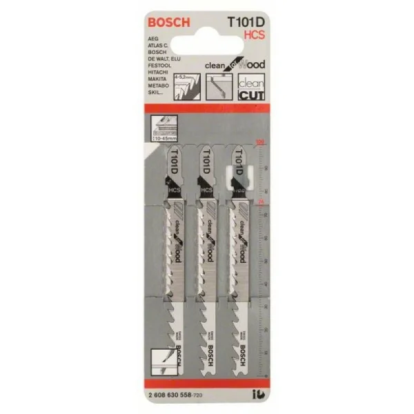 Пильное полотно T 101 D Clean for Wood Bosch 2608630558 — изображение 2