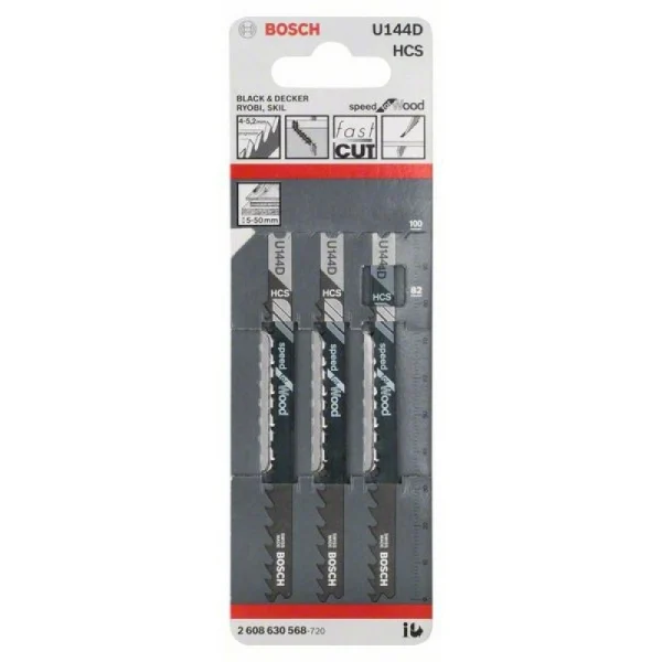 Пильное полотно U 144 D Speed for Wood Bosch 2608630568 — изображение 2