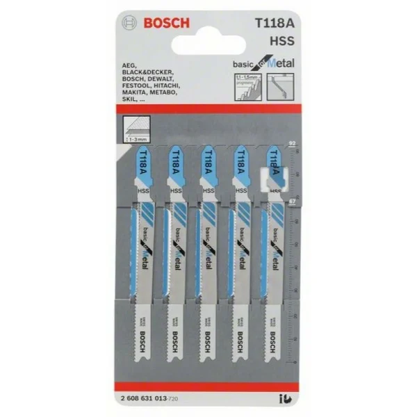 Пильное полотно T 118 A Basic for Metal Bosch 2608631013 — изображение 2