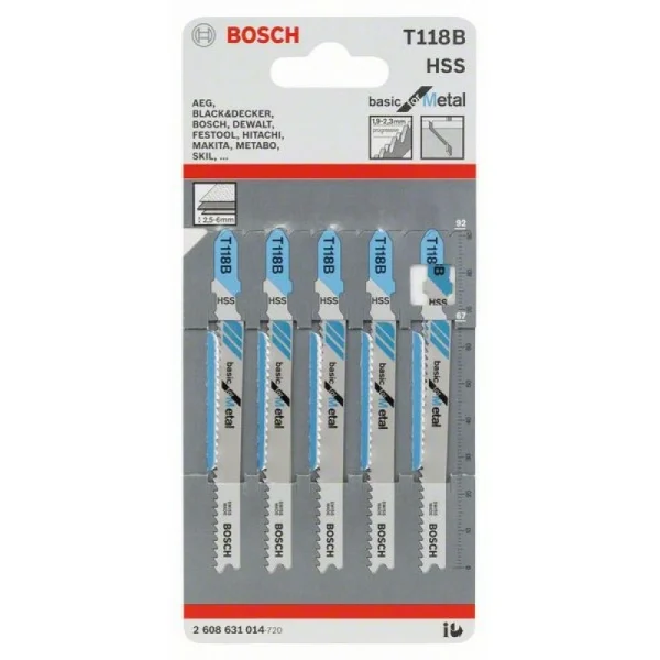 Пильное полотно T 118 B Basic for Metal Bosch 2608631014 — изображение 2