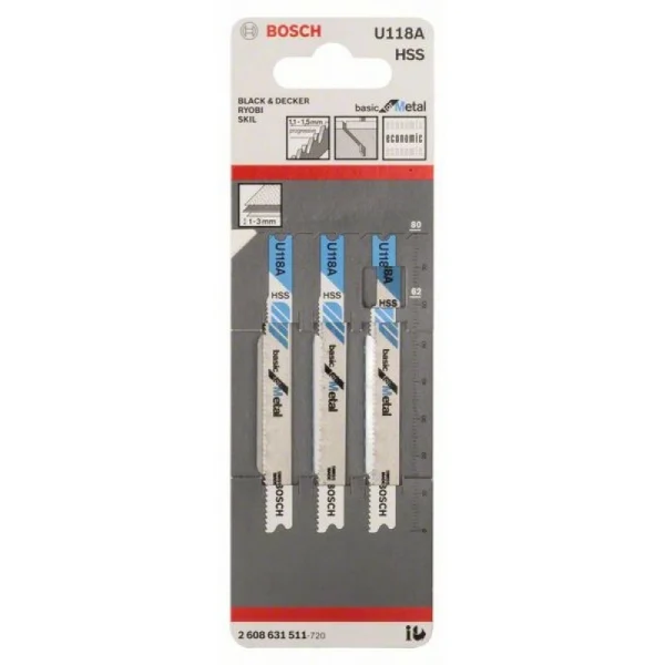 Пильное полотно U 118 A Basic for Metal Bosch 2608631511 — изображение 2
