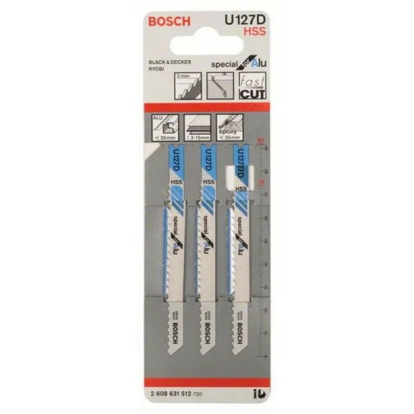 Пильное полотно U 127 D Special for Alu Bosch 2608631512 — изображение 2