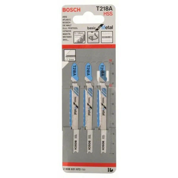 Пильное полотно T 218 A Basic for Metal Bosch 2608631672 — изображение 2