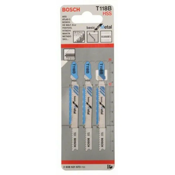 Пильное полотно T 118 B Basic for Metal Bosch 2608631673 — изображение 2
