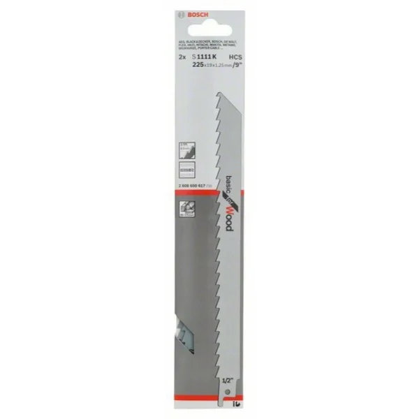 Пильное полотно S 1111 K Basic for Wood Bosch 2608650617 — изображение 2