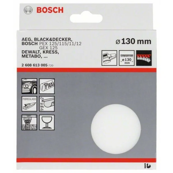 Полировальная губка 130 мм Bosch 2608613005 — изображение 2