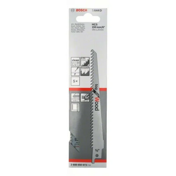 Пильное полотно S 644 D Top for Wood Bosch 2608650673 — изображение 2