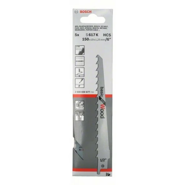Пильное полотно S 617 K Basic for Wood Bosch 2608650677 — изображение 2