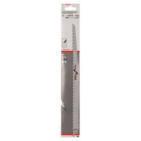 Пильное полотно S 1617 K Basic for Wood Bosch 2608650679 — изображение 2