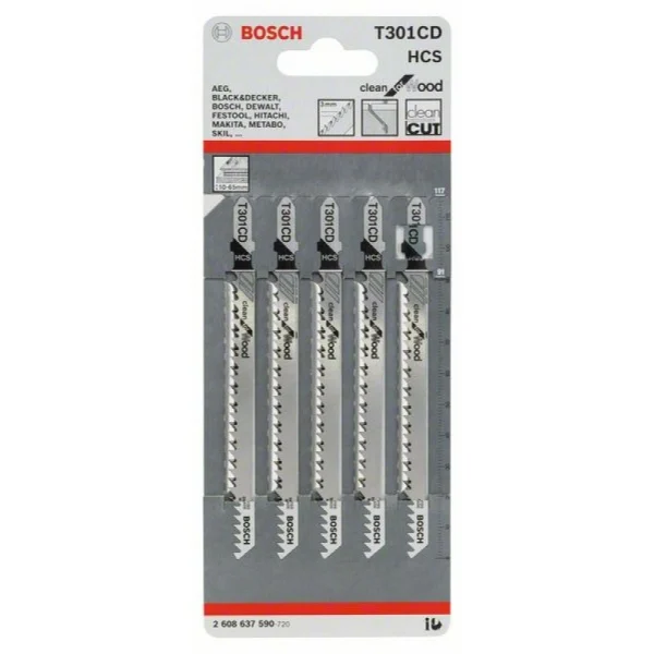 Пильное полотно T 301 CD Clean for Wood Bosch 2608637590 — изображение 2