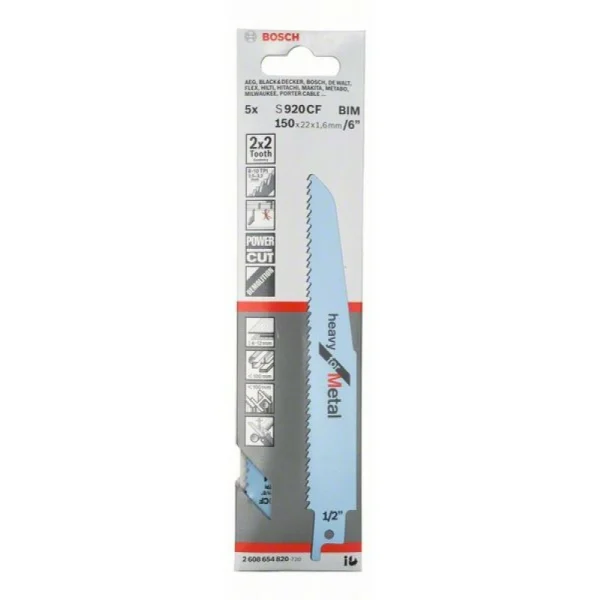 Пильное полотно S 920 CF Heavy for Metal Bosch 2608654820 — изображение 2