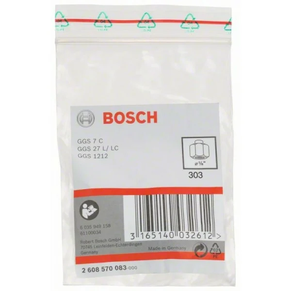 Цанговый патрон с зажимной гайкой 1/8' Bosch 2608570083 — изображение 2
