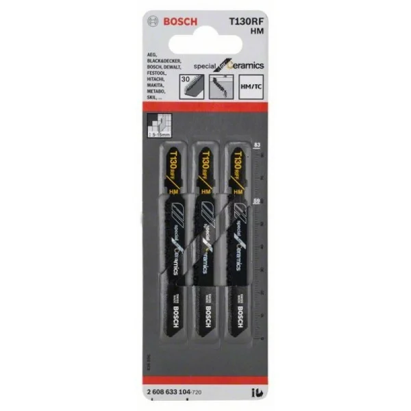 Пильное полотно T 130 RIFF Special for Ceramics Bosch 2608633104 — изображение 2