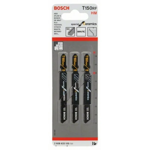 Пильное полотно T 150 RIFF Special for Ceramics Bosch 2608633105 — изображение 2