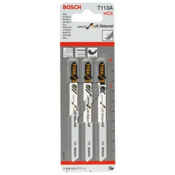 Пильное полотно T 113 A Special for Soft Material Bosch 2608635177 — изображение 2