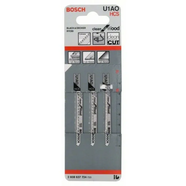Пильное полотно U 1 AO Clean for Wood Bosch 2608637724 — изображение 2
