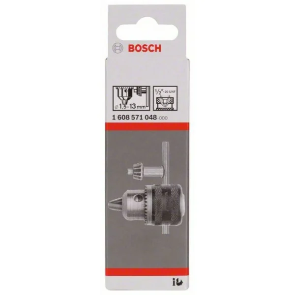 Кулачковый патрон до 13 мм 1,5–13мм, 1/2'–20 Bosch 1608571048 — изображение 2
