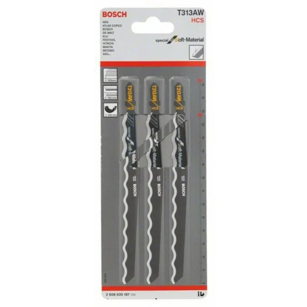 Пильное полотно T 313 AW Special for Soft Material Bosch 2608635187 — изображение 2
