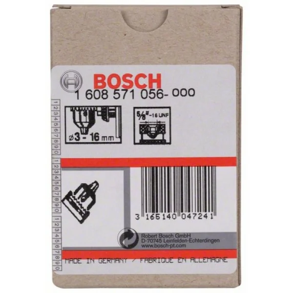 Кулачковый патрон до 16 мм 3-16 мм, 5/8' - 16 Bosch 1608571056 — изображение 2