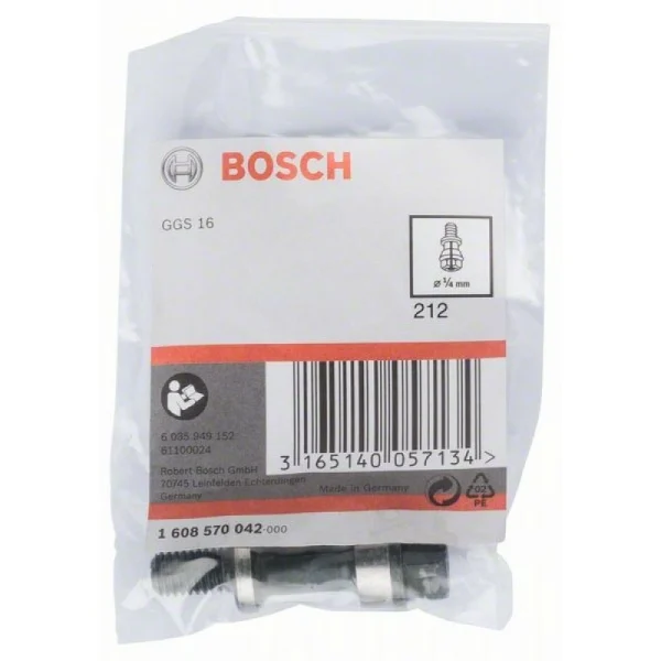Цанговый патрон с зажимной гайкой 1/4' Bosch 1608570042 — изображение 2