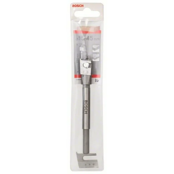 Регулируемое Плоскофрезерное сверло, шестигранник, 15 - 45 мм, 120 мм Bosch 2608596333 — изображение 2