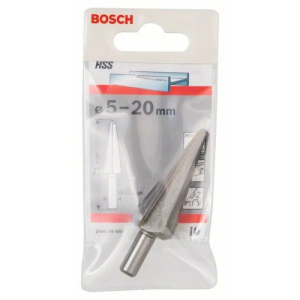 Сверло по листовому металлу цилиндрическое 5-20 мм, 71 мм, 8 мм Bosch 2608596400 — изображение 2