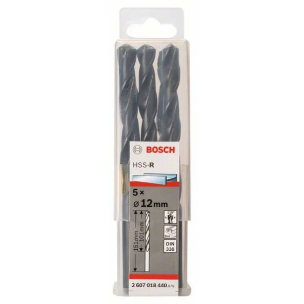 Сверло по металлу HSS-R DIN 338 12x101x151 мм Bosch 2607018440 — изображение 2