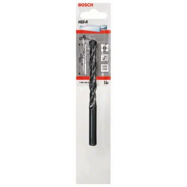 Сверло по металлу HSS-R DIN 338 9x81x125 мм Bosch 2608596803 — изображение 2