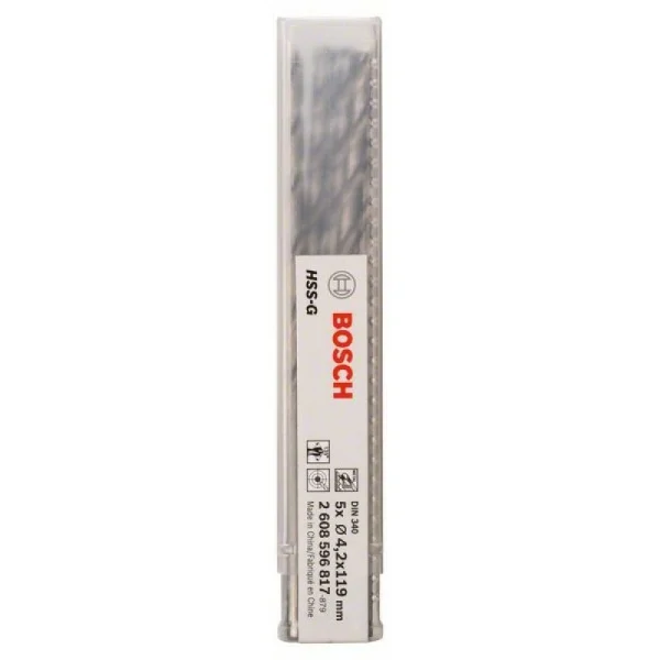 Сверло по металлу HSS-G DIN 340 4,2x78x119 мм Bosch 2608596817 — изображение 2