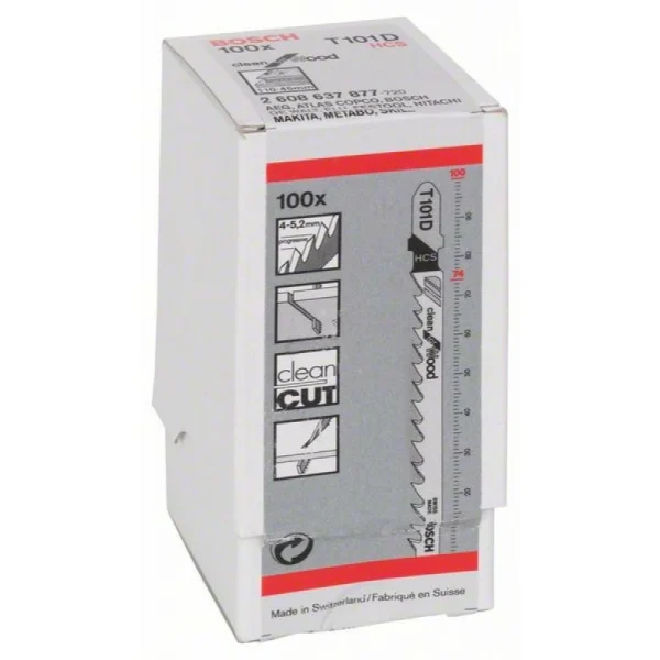 Пильное полотно T 101 D Clean for Wood Bosch 2608637877 — изображение 2