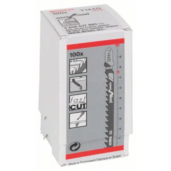 Пильное полотно T 144 D Speed for Wood Bosch 2608637880 — изображение 2