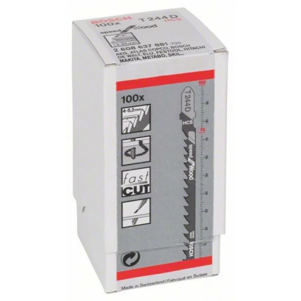 Пильное полотно T 244 D Speed for Wood Bosch 2608637881 — изображение 2