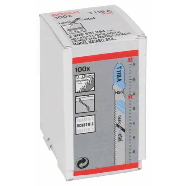 Пильное полотно T 118 A Basic for Metal Bosch 2608631964 — изображение 2