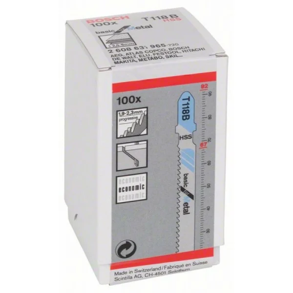 Пильное полотно T 118 B Basic for Metal Bosch 2608631965 — изображение 2