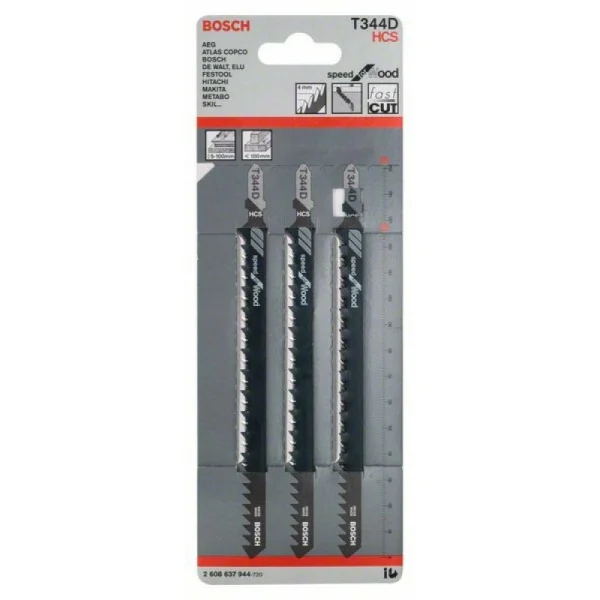 Пильное полотно T 344 D Speed for Wood Bosch 2608637944 — изображение 2