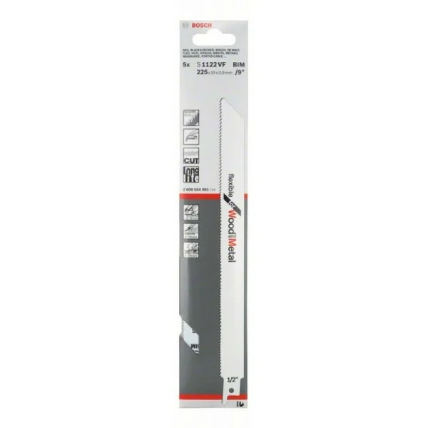 Пильное полотно S 1122 VF Flexible for Wood and Metal Bosch 2608654981 — изображение 2