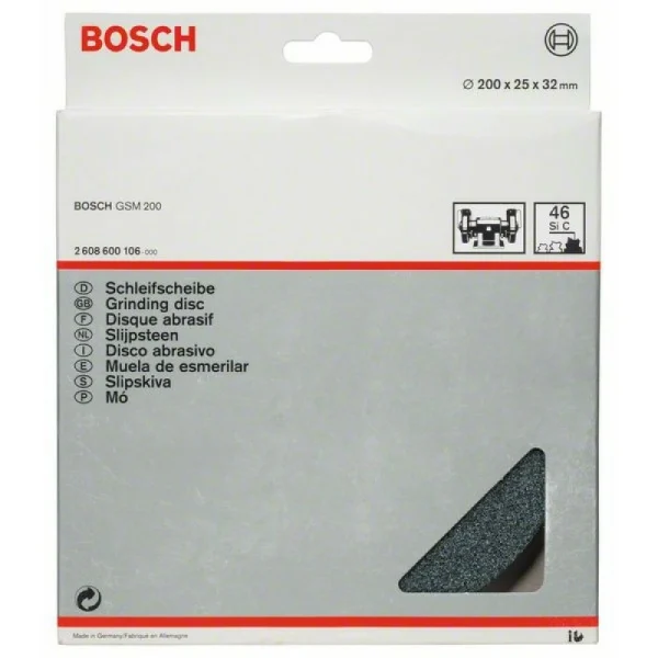 Шлифкруг для точила 200x32 мм, 46 Bosch 2608600106 — изображение 2
