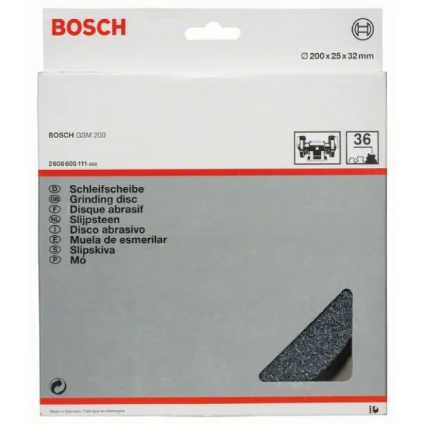 Шлифкруг для точила 200x32 мм, 36 Bosch 2608600111 — изображение 2